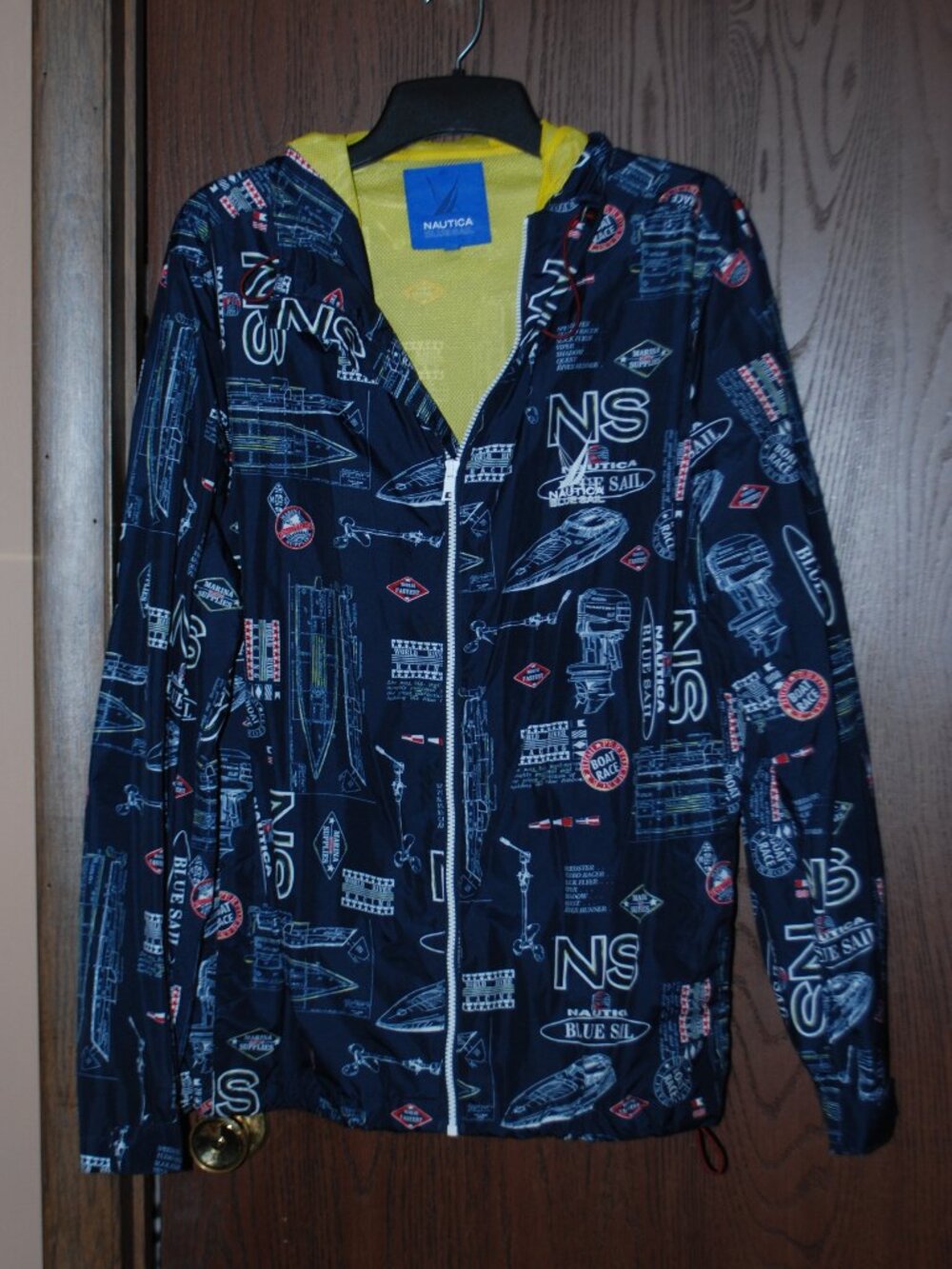 Nautica Blue Sail Windbreaker Hooded Jacket - XXL